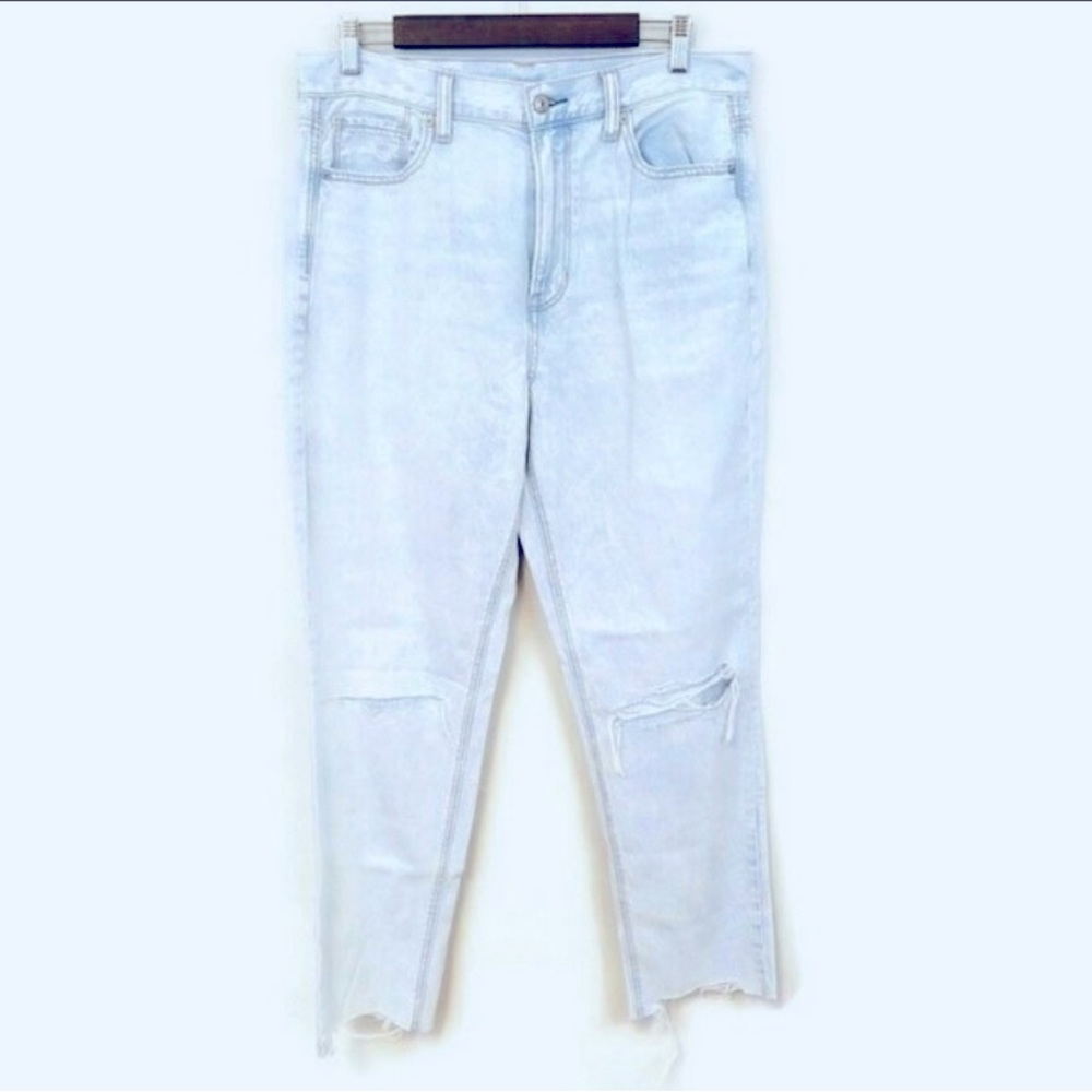 AMERICAN EAGLE - Womens Light Cutoff Straight Jeans, EUC> Sz 12